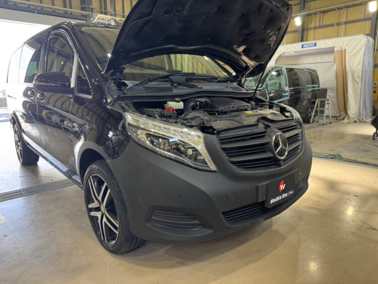 メルセデスベンツV220d|Fバンパーなどのチッピング塗装のご依頼